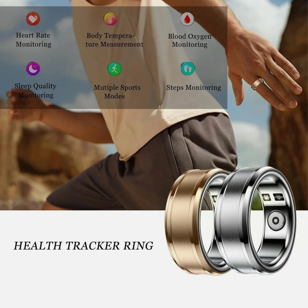Smart Wearable Ring in Gold and Silver